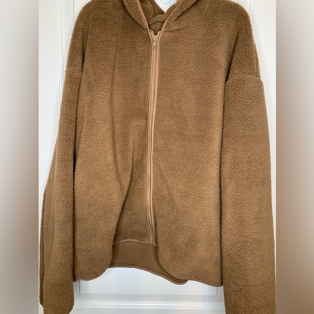 Shein Teddy Zip-up Sweater